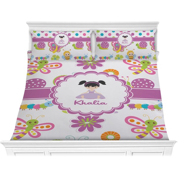 Custom Butterflies Comforter Set - King (Personalized)