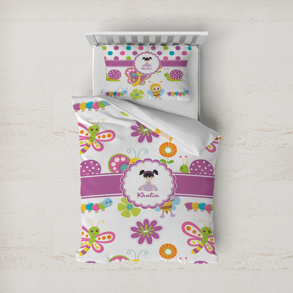 Custom Butterflies Duvet Cover Set - Twin (Personalized)