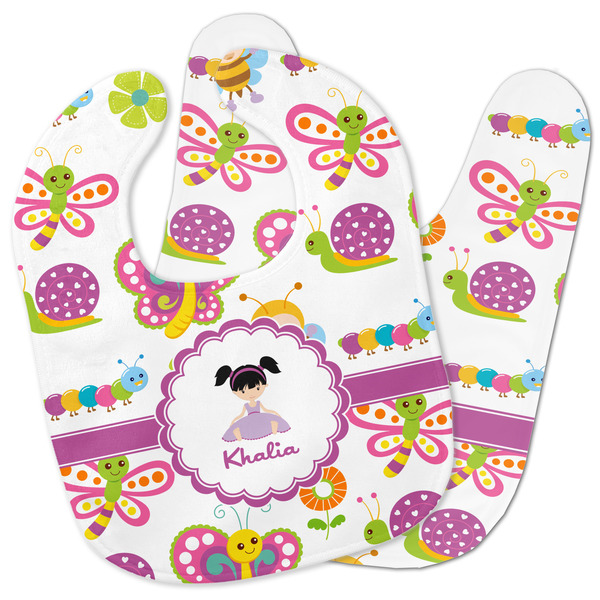 Custom Butterflies Baby Bib w/ Name or Text