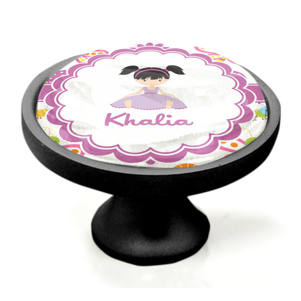 Butterflies Black Custom Cabinet Knob (Side)