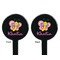 Butterflies Black Plastic 7" Stir Stick - Double Sided - Round - Front & Back