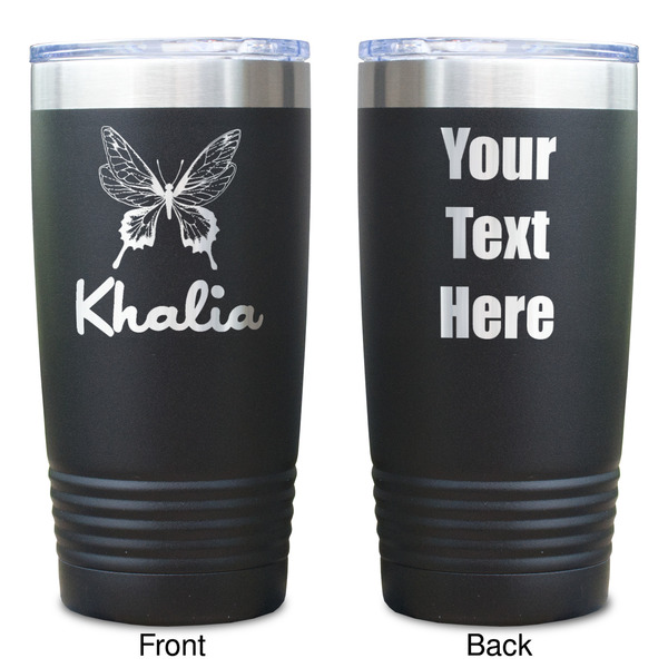 Butterflies Black Polar Camel Tumbler - 20oz - Double Sided  - Approval