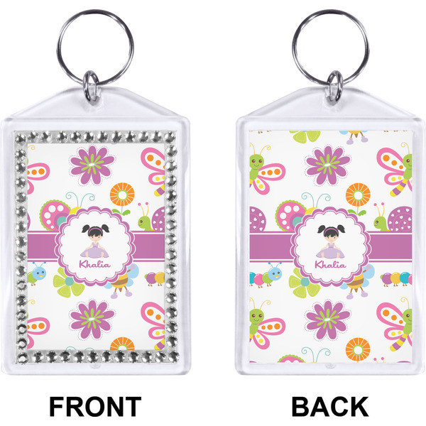 Butterflies Bling Keychain (Front + Back)