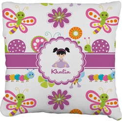 Butterflies Faux-Linen Throw Pillow (Personalized)