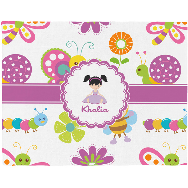 Custom Butterflies Woven Fabric Placemat - Twill w/ Name or Text