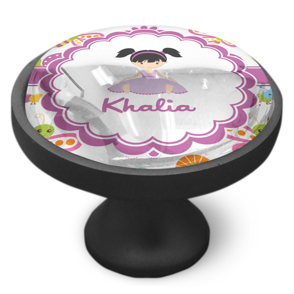 Butterflies Cabinet Knob - Black - Side