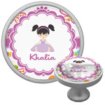 Butterflies Cabinet Knob (Silver) (Personalized)
