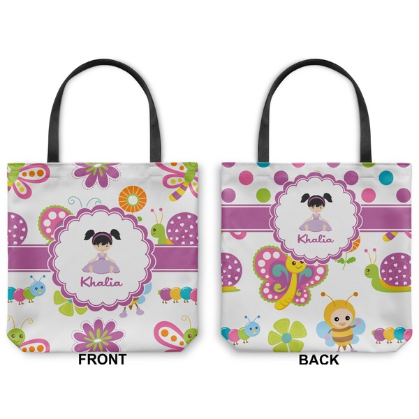 Butterflies Canvas Tote - Front and Back