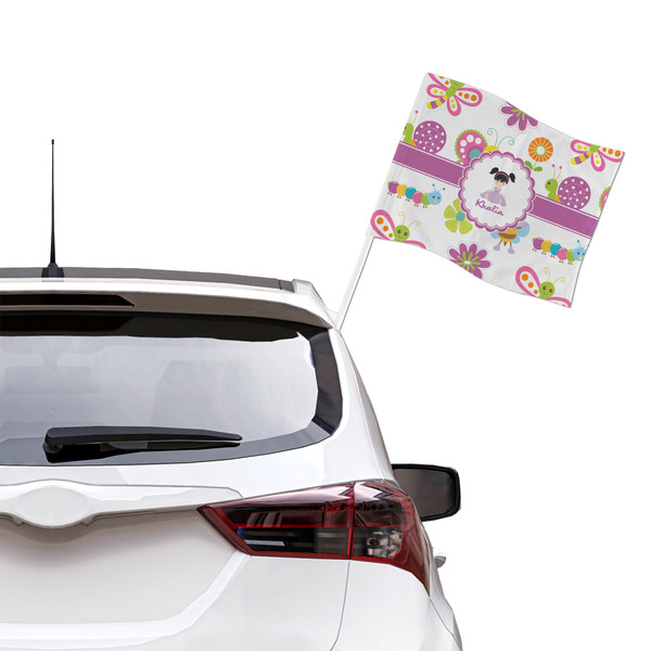 Butterflies Car Flag - Large - LIFESTYLE