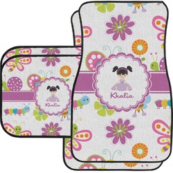 Butterflies Car Floor Mats Set - 2 Front & 2 Back (Personalized)