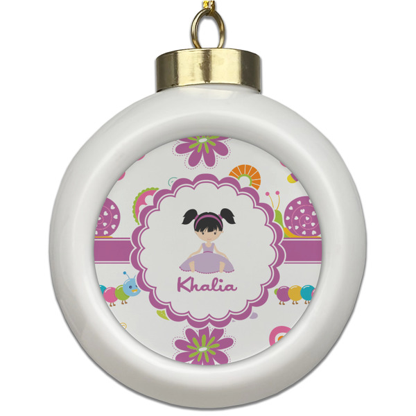Custom Butterflies Ceramic Ball Ornament (Personalized)