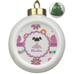 Butterflies Ceramic Ball Ornament - Christmas Tree (Personalized)