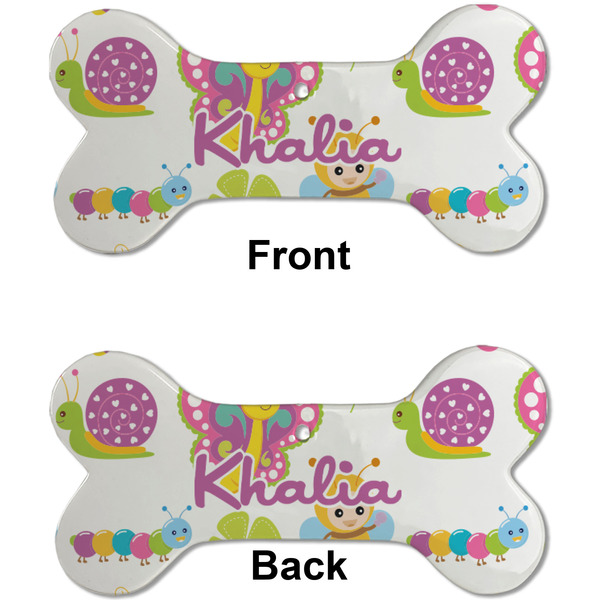 Butterflies Ceramic Flat Ornament - Bone Front & Back (APPROVAL)