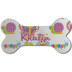 Butterflies Ceramic Dog Ornament - Front w/ Name or Text