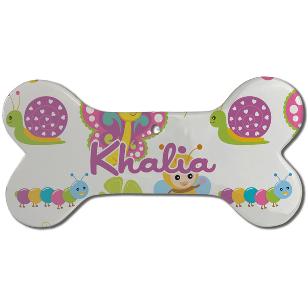 Butterflies Ceramic Flat Ornament - Bone Front