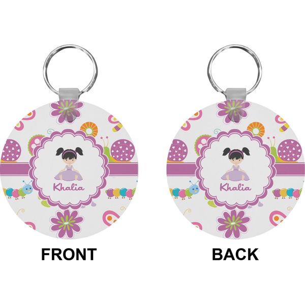 Butterflies Circle Keychain (Front + Back)