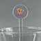 Butterflies 5.5" Round Plastic Stir Sticks - Clear (Personalized)