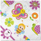 Butterflies Cloth Napkins - Personalized Dinner (Full Open)