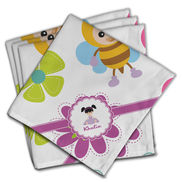Custom Butterflies Cloth Napkins (Set of 4) (Personalized)