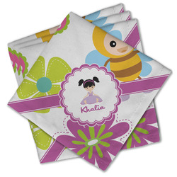 Butterflies Cloth Cocktail Napkins - Set of 4 w/ Name or Text