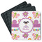 Butterflies Square Rubber Backed Coasters - Set of 4 (Personalized)