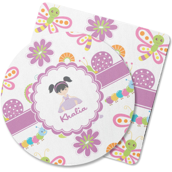 Custom Butterflies Rubber Backed Coaster (Personalized)