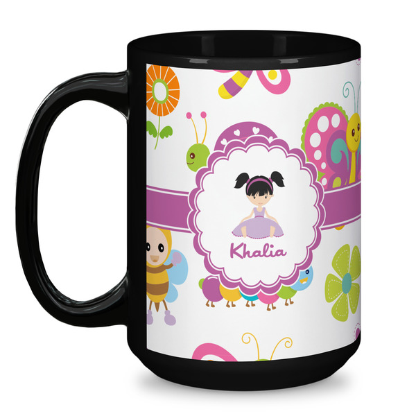 Butterflies Coffee Mug - 15 oz - Black