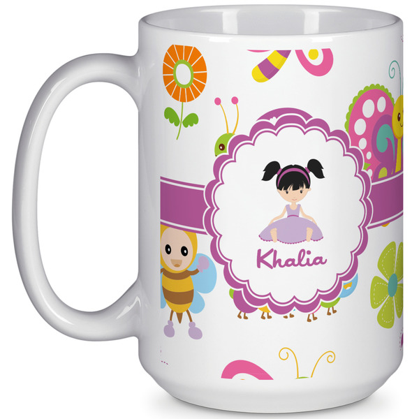 Custom Butterflies 15 Oz Coffee Mug - White (Personalized)