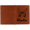 Butterflies Cognac Leather Passport Holder Outside Single Sided - Apvl