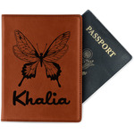 Butterflies Passport Holder - Faux Leather - Single Sided (Personalized)