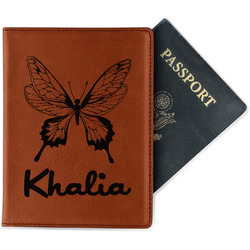 Butterflies Passport Holder - Faux Leather (Personalized)