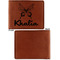 Butterflies Cognac Leatherette Bifold Wallets - Front and Back Single Sided - Apvl