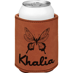 Butterflies Leatherette Can Sleeve - Double Sided (Personalized)