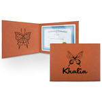 Butterflies Leatherette Certificate Holder (Personalized)