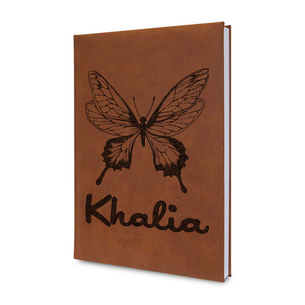 Custom Butterflies Leatherette Journal - Double Sided (Personalized)
