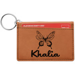 Butterflies Leatherette Keychain ID Holder - Single Sided (Personalized)