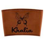Butterflies Leatherette Cup Sleeve (Personalized)
