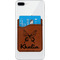 Butterflies Cognac Leatherette Phone Wallet on iphone 8