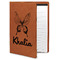 Butterflies Cognac Leatherette Portfolios with Notepad - Large - Main