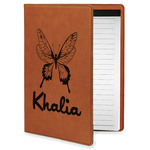 Butterflies Leatherette Portfolio with Notepad - Small - Double Sided (Personalized)