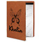 Butterflies Cognac Leatherette Portfolios with Notepad - Small - Main