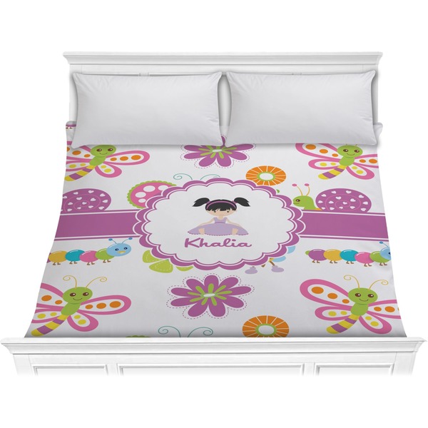 Custom Butterflies Comforter - King (Personalized)