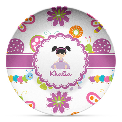 Butterflies Microwave Safe Plastic Plate - Composite Polymer (Personalized)