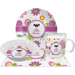 Butterflies Dinner Set - Single 4 Pc Setting w/ Name or Text