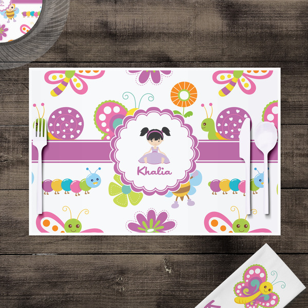 Butterflies Disposable Paper Placemat - In Context