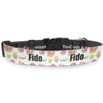 Butterflies Deluxe Dog Collar - Large (13" to 21") (Personalized)