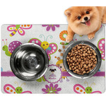 Butterflies Dog Food Mat - Small w/ Name or Text