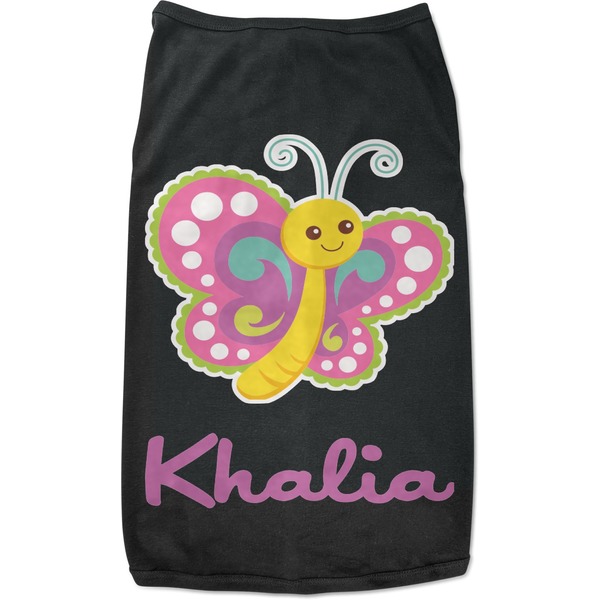 Custom Butterflies Black Pet Shirt - M (Personalized)