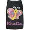 Butterflies Black Pet Shirt - M (Personalized)