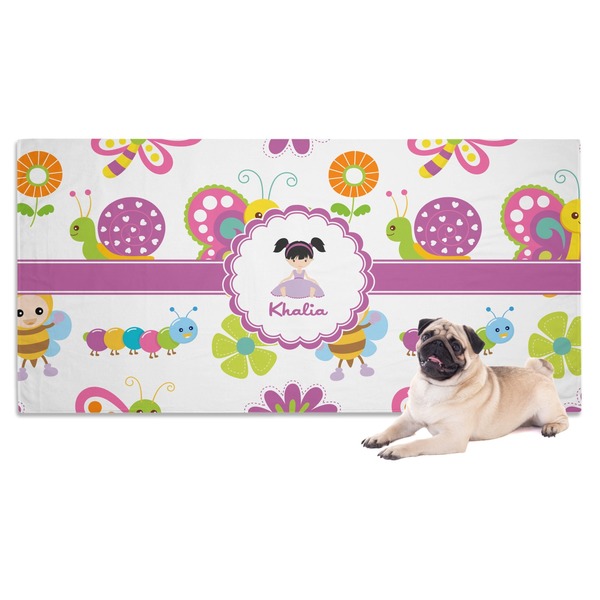 Custom Butterflies Dog Towel (Personalized)